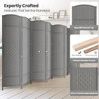 8 Panel Room Divider, 6Ft Folding Privacy Screen, Tall - Image 2