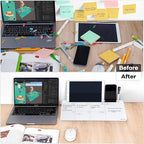 Varhomax Glass Weekly Dry Erase Desk White Board, Desktop to Do List Planner - Image 4