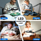 kirkas led magnifying lamp with clamp, 2,200 lumens, view 9