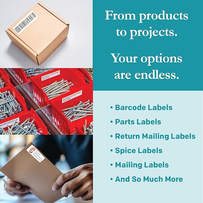 Premium Label Supply White Sticker Address Labels – 3" x 1" – Laser/Inkjet - Image 2