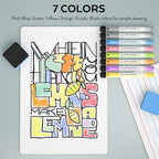 Nicpro Dry Erase Lap Board 9 x 12 inches 2 Pack Ruled Kid Double Sided Blank & - Image 6