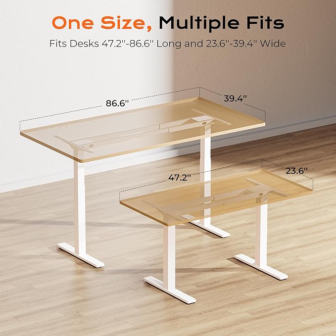 Huuger Dual Motor Electric Standing Desk Frame, Sit Stand up Desk Leg - Image 5