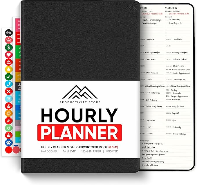 Hourly Planner & Appointment Book by PRODUCTIVITYSTORE