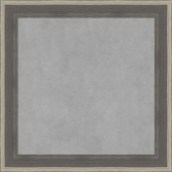 Amanti Art Grey Framed Magnetic Board 25x25 Medium Vision Board by AmantiArt