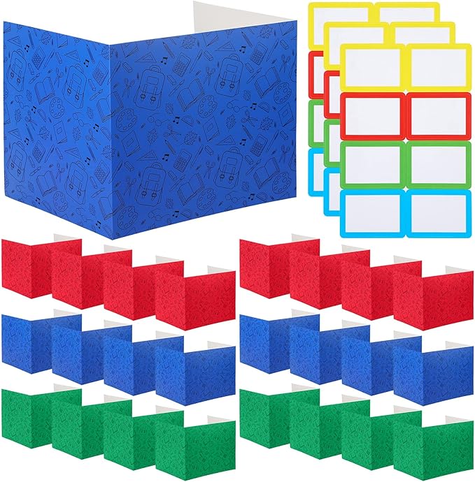 Crtiin 24 Pcs Privacy Folders for Students Desk Dividers Standard School by Crtiin