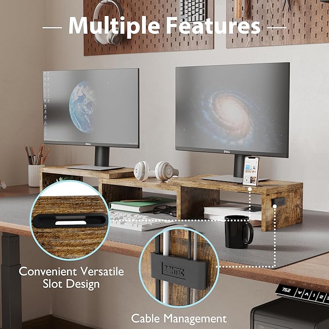 BONTEC Dual Monitor Stand Riser - Image 6