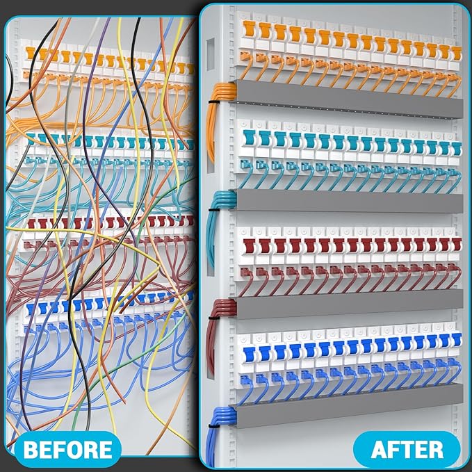 Open Slot Wire Duct Kit, 31.4" Server Rack Cable Management, Cable Management - Image 5