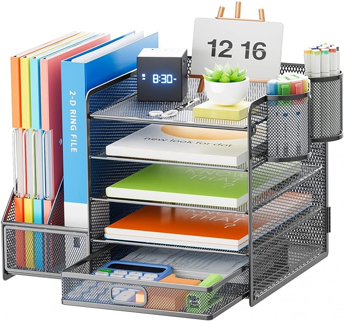 Marbrasse 5-Tier Paper Letter Tray Organizer by Marbrasse