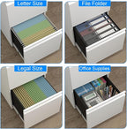HOMOFFICE 2 Drawer File Cabinet - Image 5