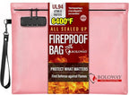 ROLOWAY Fireproof Document Bag, 6400℉ Fireproof Money Bag by ROLOWAY