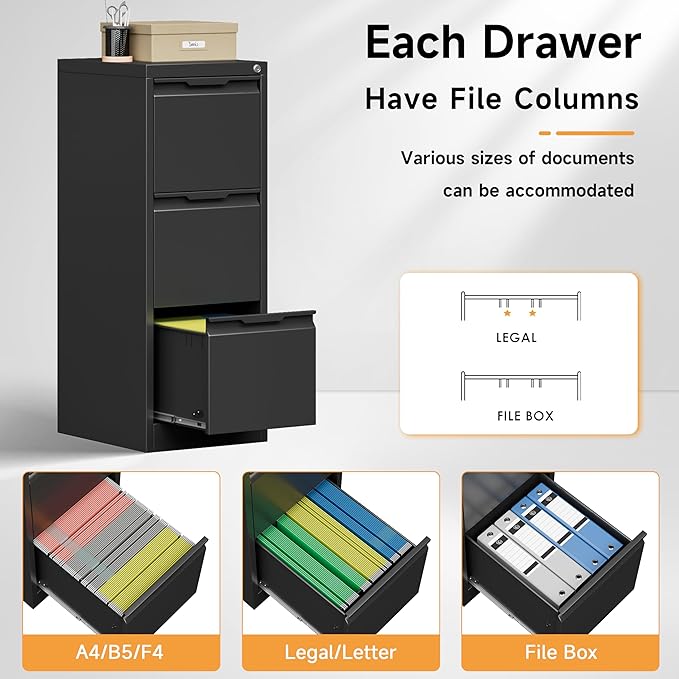 Bestoo 3-Drawer File Cabinet - Image 8