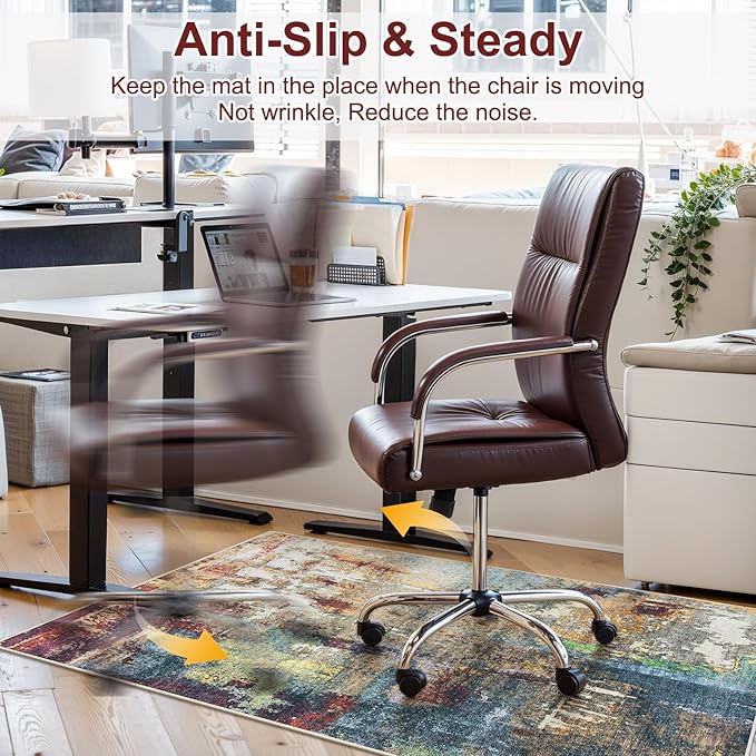 Anidaroel 36"x60" Chair Mat for Hardwood Floor, Anti-Slip Desk Chair Mat for - Image 5