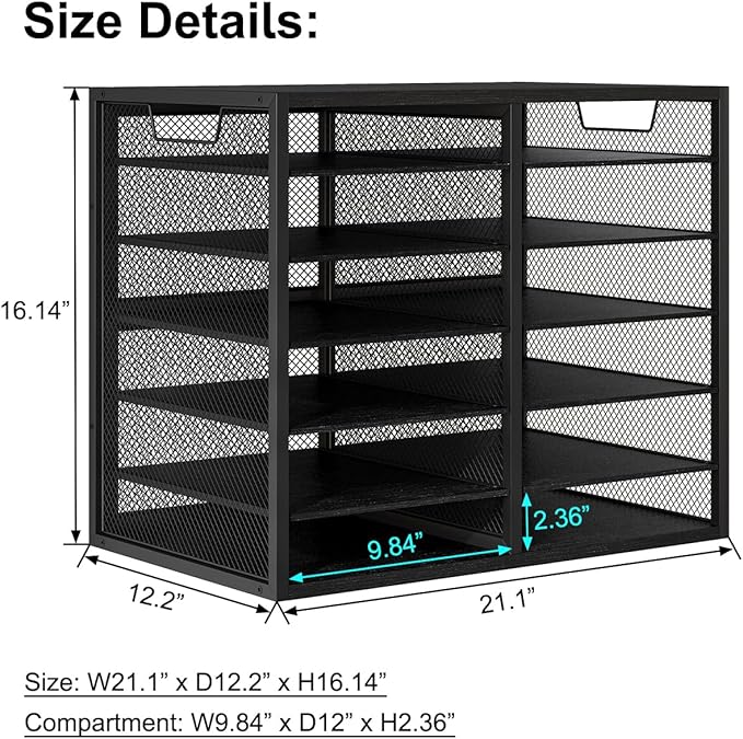 PAG Mass Mail Holder, Adjustable Countertop Literature Organizer, Student - Image 6