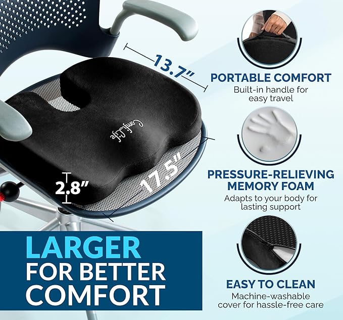 ComfiLife Premium Gel & Memory Foam Seat Cushion – Doctor Recommended Office - Image 5