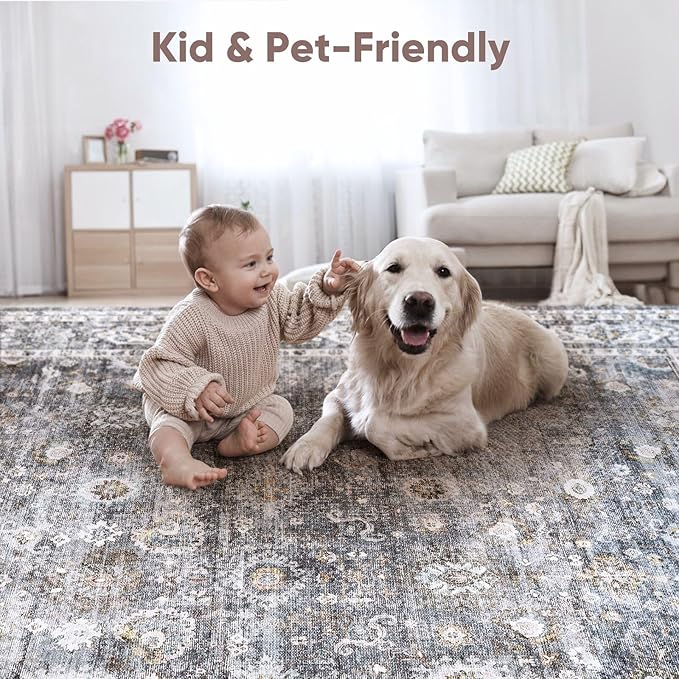 Rugcomf 2x3 Rug Washable Boho Rug Soft Small Area Rug Non-Slip Non-Shedding - Image 4