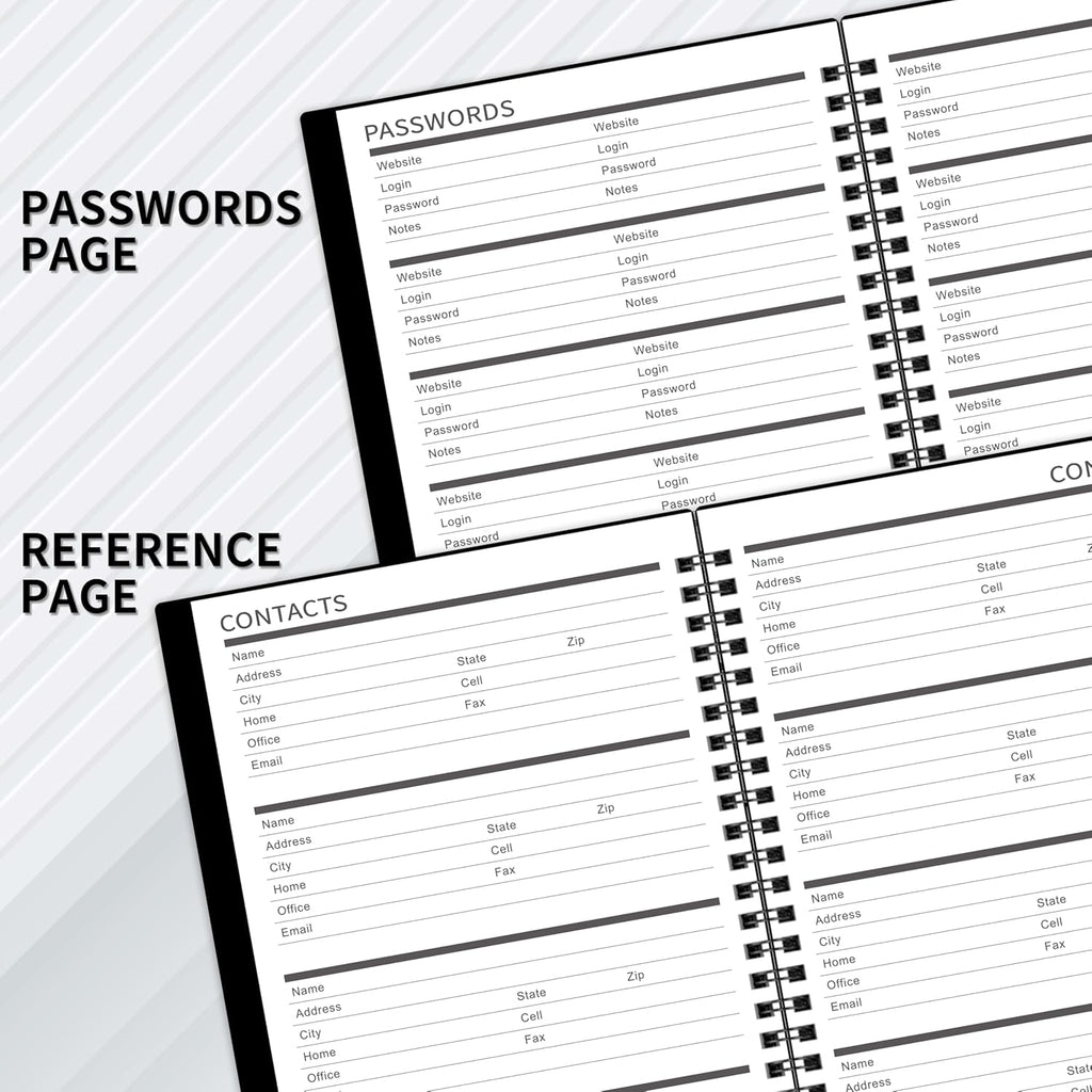 2027-2031 Monthly Planner/Calendar - Jan. 2027 - Dec. 2031, 6.2" x 8.3" | Monthly Planner, 5 Year, Multi Year Calendar 2027-2031 with Twin-Wire Binding, Tabs, Storage Pocket - Black