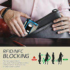 BWEGRHE Small Travel Wallets, RFID Blocking PU Leather Credit Card Holder - Image 3