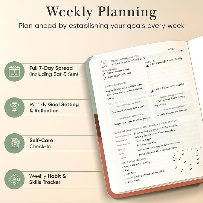 Mantra Planner 2026 Planner, Daily Journal & Gratitude Journal All-In-One - Image 5