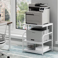 Fannova White Printer Stand, 23.6 x18.9 x 30 Inches Big Size Printer Table by Fannova