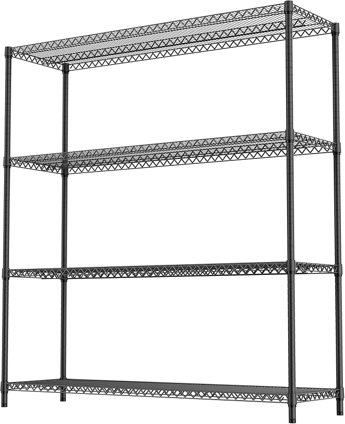 M MZG 4 Tiers Storage Shelves Load 2640LBS, Metal Shelving Wire Metal Shelving - Image 7
