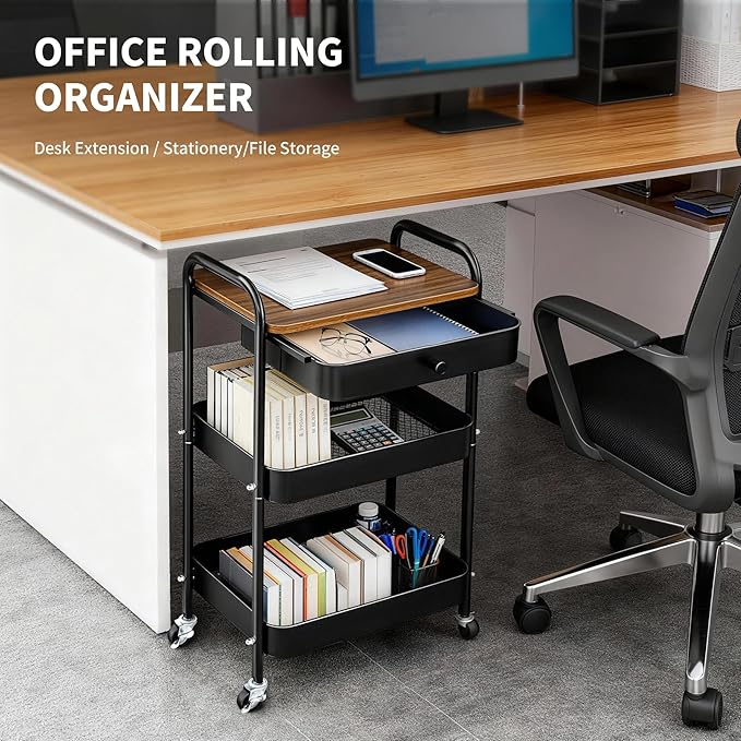 CAMOAT 3-Tier Rolling Storage Cart - Image 6