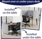 KERRAM Desk Privacy Panel 24 x 24 Inch, Sound Absorbing & Proof Desk Divider - Image 2