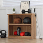 blini 2-Shelf Bookcase Wooden Bookshelves 33in Wide Floor Standing Display - Image 5