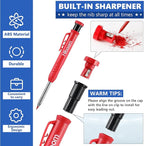 Hiboom 10 Pack Carpenter Pencils Mechanical Set, Construction Pencils - Image 3