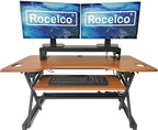 Rocelco 40" Large Height Adjustable Standing Desk Converter - Image 2