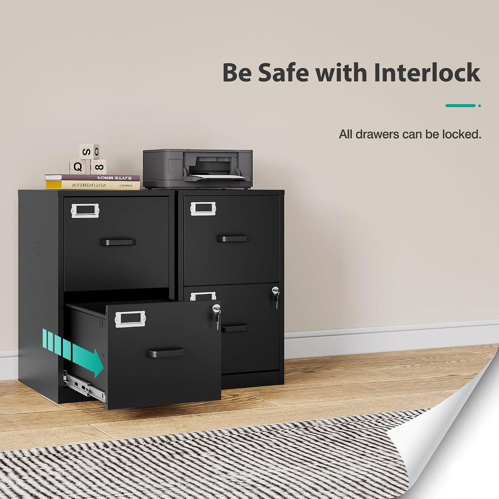 sisesol 2 drawer file cabinet with lock,narrow vertical, package contents