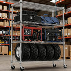 M MZG 4 Tiers Shelf 1400 lbs Steel Storage Shelving Utility Shelving Unit Steel - Image 8