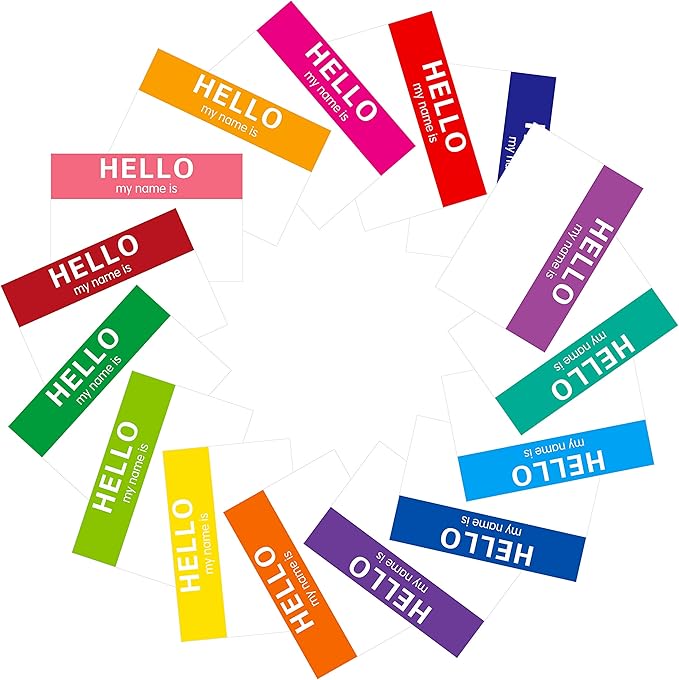 15 Colors 405 PCs Name Tag Sticker in - Image 3