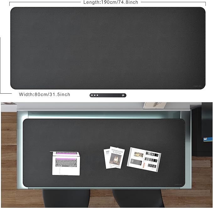 Mydours Super Large 75" x 32" Desk Mat, Full Desk Blotter Pad, Desktop Computer - Image 2