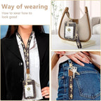 bolimoss Sun and Moon Lanyard Wallet, Boho Lanyard - Image 2