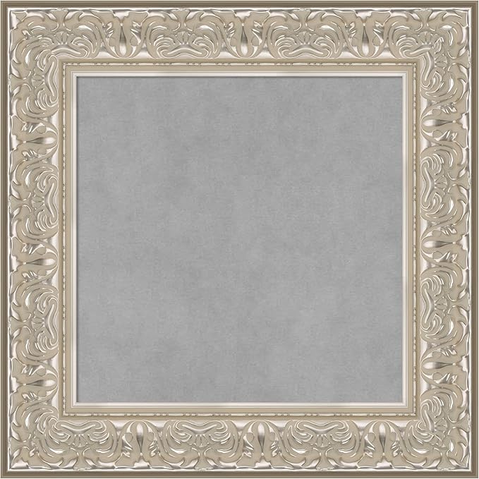 Amanti Art Silver Framed Magnetic Board 23x23 Small Vision Board by AmantiArt