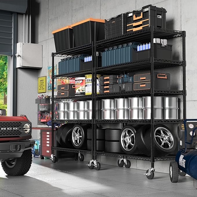 M MZG Garage Shelving 5 Tier Industrial Metal Shelving Units - Image 7