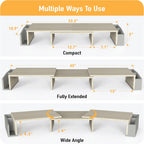 simple houseware desk dual monitor stand riser with, close-up detail