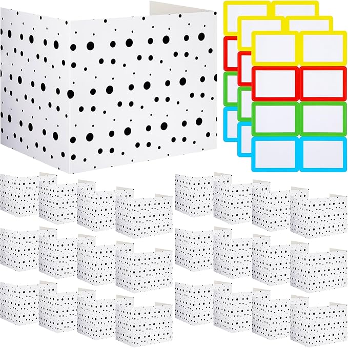 Crtiin 24 Pcs Privacy Folders for Students Desk Dividers Standard School by Crtiin