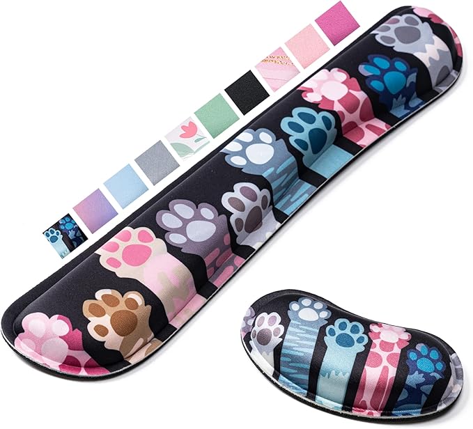 Hoewina Keyboard Wrist Rest, Ergonomic Wrist Rest, Superfine Fabric and Gel by Hoewina