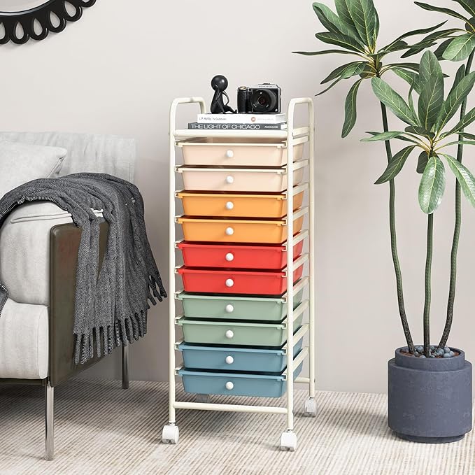 GLACER 10 Drawers Rolling Cart, Storage Cart - Image 8