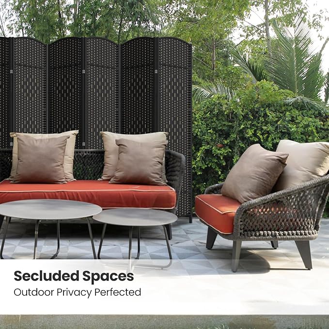 8 Panel Room Divider, 6Ft Folding Privacy Screen, Tall - Image 5