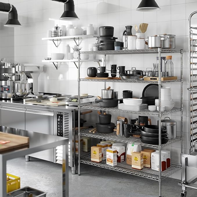 Regal Altair 24" Deep x 48" Wide x 64" Height Wire Shelving Kit | 5-Tier | NSF - Image 6