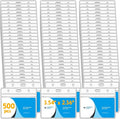 Marspark 500 Pieces Clear Plastic Horizontal Name Badge ID Card Holders by Marspark