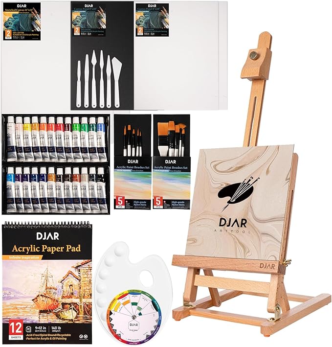 DJAR 49 pcs Acrylic Art Set by DJARARTTOOL