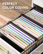 ThinkTex Plastic Expanding Hanging File Folders, 7 Innovative 1.2" Accordion - Image 5
