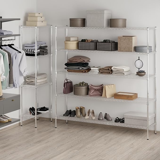 Regal Altair 18" Deep x 72" Wide x 74" Height Wire Shelving Kit | 5-Tier | NSF - Image 7