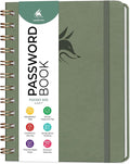 Clever Fox Password Book Spiral – Mini Internet Address & Password Organizer by CleverFox