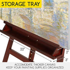 MEEDEN Walnut Large Painters Easel Adjustable Solid Beech Wood Artist Easel - Image 4