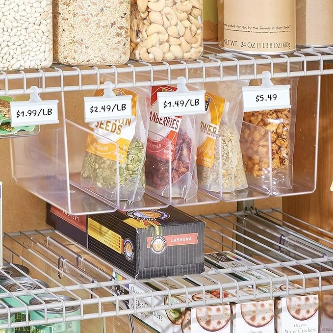 Plastic Wire Shelf Label Holder, Reusable Shelf Tags - Image 2