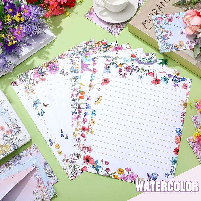 TaoBary 160 Pcs Stationery Paper Set 50 Double Sided Stationery Papers - Image 3